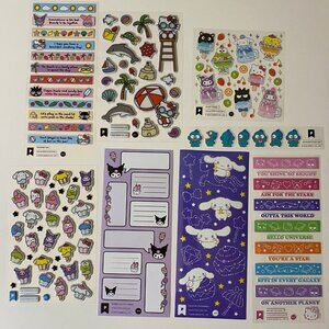 Sanrio Pipsticks Hello Kitty & Friends Stickers Set Beach Sweets Celestial +